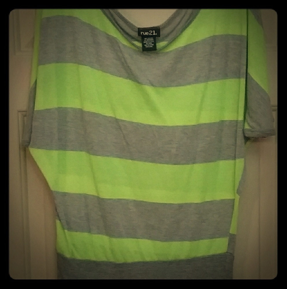 Rue21 Striped Off Shoulder Shirt (M)